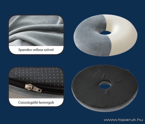 Vivamax GYVMF12 Memóriahabos fánk alakú ülőpárna, ülőgyűrű