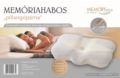 Vivamax GYVMF15 Memóriahabos pillangó párna, 63 x 39 cm