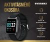 Vivamax GYVOSB Aktivitásmérő okosóra pulzus, vérnyomás mérés, alvás elemzés funkcióval, fekete