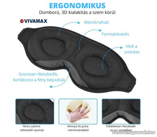 Vivamax GYVSZM memóriahabos 3D szemmaszk