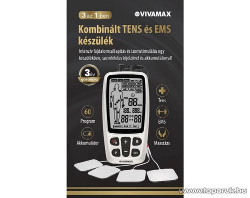 Vivamax GYVTT3 Kombinált TENS és EMS készülék