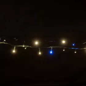   Dekortrend Basic KDT 366 Kültéri jégszikrázó fényfüzér zöld vezetékkel, 270 db MELEG + 90 db HIDEG FEHÉR LED-del, 18 méter