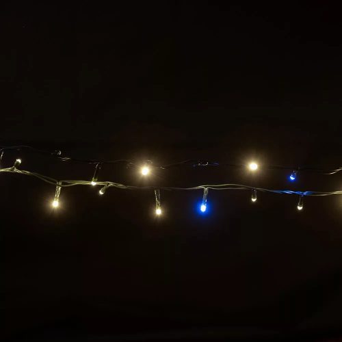 Dekortrend Basic KDT 366 Kültéri jégszikrázó fényfüzér zöld vezetékkel, 270 db MELEG + 90 db HIDEG FEHÉR LED-del, 18 méter