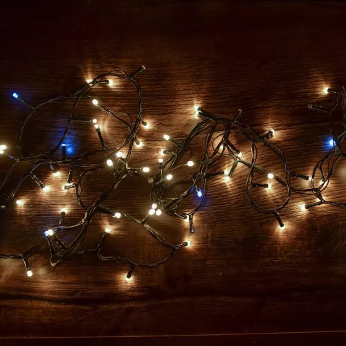 Dekortrend Basic KDT 366 Kültéri jégszikrázó fényfüzér zöld vezetékkel, 270 db MELEG + 90 db HIDEG FEHÉR LED-del, 18 méter