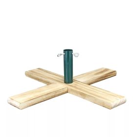   CROSSWOOD KTA 081 Karácsonyfa talp (műfenyő talp), zöld tartórúd, natúr fenyőtalp, 2,4 méteres fenyőfáig