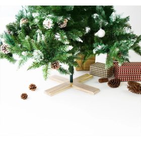   CROSSWOOD KTA 081 Karácsonyfa talp (műfenyő talp), zöld tartórúd, natúr fenyőtalp, 2,4 méteres fenyőfáig