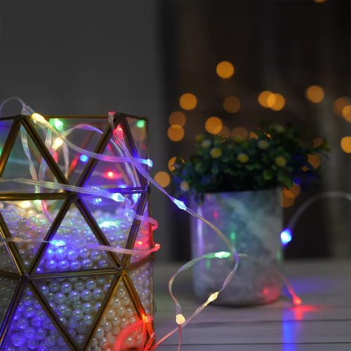 DekorTrend KBU 001 USB-s okos fényfüzér átlátszó kábellel, 100 db MULTI SZÍNES mikro LED-del, távirányítóval / Surplife mobil applikációval vezérelhető, 9,9 m hosszú