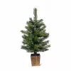 EVERDALE KFA 649 Mini Pine mini asztali műfenyő barna kaspóban 2D + 3D tűlevelekkel, 60 cm