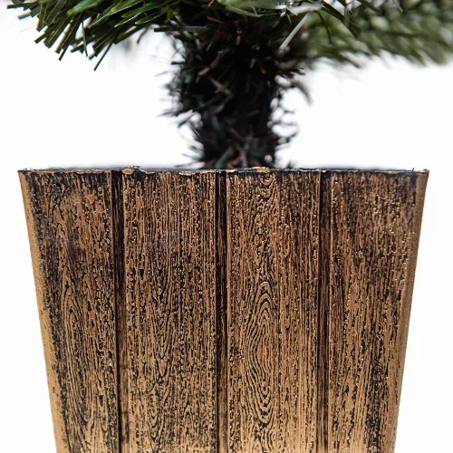 EVERDALE KFA 649 Mini Pine mini asztali műfenyő barna kaspóban 2D + 3D tűlevelekkel, 60 cm