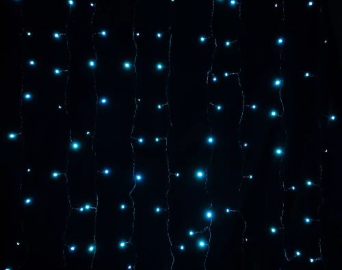 DekorTrend KBT 320 HEYLIGHT Kültéri okos fényfüggöny, 200 db RGB színes LED-del, fekete kábellel, Bluetooth vezérléssel, 90 x 200 cm (IP44)