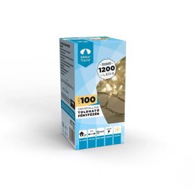   Crystalline KAT 101 WW Kültéri toldható LED fényfüzér, 800 cm, 100 db MELEG FEHÉR LED-del, átlátszó kábel