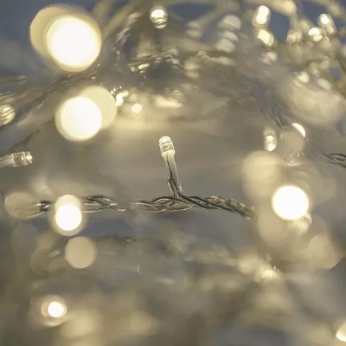 Crystalline KAT 101 WW Kültéri toldható LED fényfüzér, 800 cm, 100 db MELEG FEHÉR LED-del, átlátszó kábel