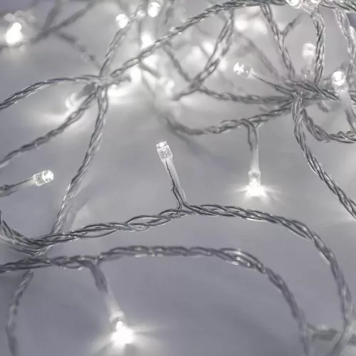 Crystalline KAT 102 WH Kültéri toldható LED fényfüzér, 800 cm, 100 db HIDEG FEHÉR LED-del, átlátszó kábel
