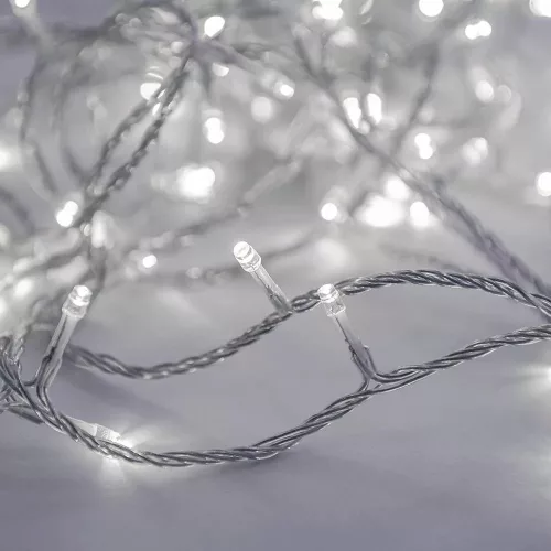 Crystalline KAT 102 WH Kültéri toldható LED fényfüzér, 800 cm, 100 db HIDEG FEHÉR LED-del, átlátszó kábel