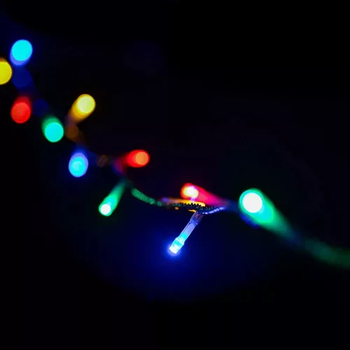 Crystalline KAT 103 MULTI Kültéri toldható LED fényfüzér, 800 cm, 100 db SZÍNES LED-del, átlátszó kábel