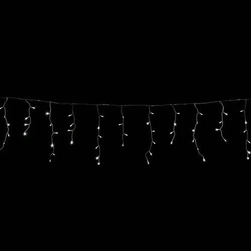 Crystalline KAT 202 WH Kültéri toldható LED jégcsapfüzér, 300 x 40 cm, 100 db HIDEG FEHÉR LED-del, átlátszó kábel