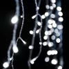Crystalline KAT 202 WH Kültéri toldható LED jégcsapfüzér, 300 x 40 cm, 100 db HIDEG FEHÉR LED-del, átlátszó kábel