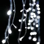   Crystalline KAT 202 WH Kültéri toldható LED jégcsapfüzér, 300 x 40 cm, 100 db HIDEG FEHÉR LED-del, átlátszó kábel