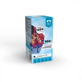   Crystalline KAT 205 WH BK Kültéri toldható LED jégcsapfüzér, 300 x 40 cm, 100 db HIDEG FEHÉR LED-del, fekete színű kábel