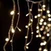 Crystalline KAT 211 WW Kültéri toldható LED jégcsapfüzér, 200 x 90 cm, 138 db MELEG FEHÉR LED-del, átlátszó kábel
