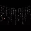 Crystalline KAT 214 WW BK Kültéri toldható LED jégcsapfüzér, 200 x 90 cm, 138 db MELEG FEHÉR LED-del, fekete színű kábel