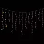   Crystalline KAT 214 WW BK Kültéri toldható LED jégcsapfüzér, 200 x 90 cm, 138 db MELEG FEHÉR LED-del, fekete színű kábel