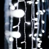 Crystalline KAT 332 WH Kültéri toldható LED fényfüggöny, 90 x 200 cm, 192 db HIDEG FEHÉR LED-del, átlátszó kábel