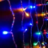 Crystalline KAT 333 MULTI Kültéri toldható LED fényfüggöny, 90 x 200 cm, 192 db SZÍNES LED-del, átlátszó kábel