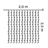 Crystalline KAT 341 WW Kültéri toldható LED fényfüggöny, 200 x 250 cm, 500 db MELEG FEHÉR LED-del, átlátszó kábel