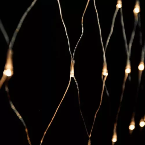 Crystalline KAT 401 WW Kültéri toldható LED fényháló, 200 x 100 cm, 96 db MELEG FEHÉR LED-del, átlátszó kábel