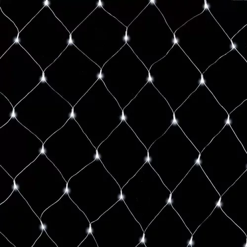 Crystalline KAT 402 WH Kültéri toldható LED fényháló, 200 x 100 cm, 96 db HIDEG FEHÉR LED-del, átlátszó kábel