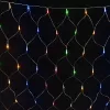 Crystalline KAT 403 MULTI Kültéri toldható LED fényháló, 200 x 100 cm, 96 db SZÍNES LED-del, átlátszó kábel