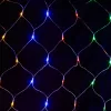 Crystalline KAT 403 MULTI Kültéri toldható LED fényháló, 200 x 100 cm, 96 db SZÍNES LED-del, átlátszó kábel