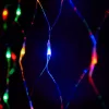 Crystalline KAT 403 MULTI Kültéri toldható LED fényháló, 200 x 100 cm, 96 db SZÍNES LED-del, átlátszó kábel