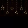 Crystalline KAT 511 WW Kültéri toldható LED CSILLAG fényfüggöny, 120 x 80 cm, 90 db MELEG FEHÉR LED-del, átlátszó kábel