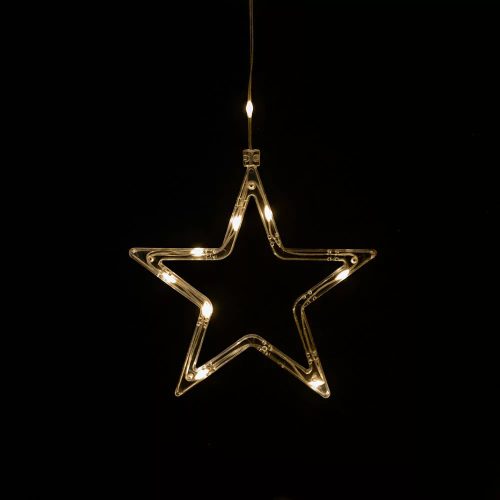 Crystalline KAT 511 WW Kültéri toldható LED CSILLAG fényfüggöny, 120 x 80 cm, 90 db MELEG FEHÉR LED-del, átlátszó kábel