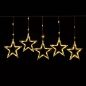   Crystalline KAT 521 WW Kültéri toldható LED CSILLAG fényfüggöny, 120 x 80 cm, 120 db MELEG FEHÉR LED-del, átlátszó kábel