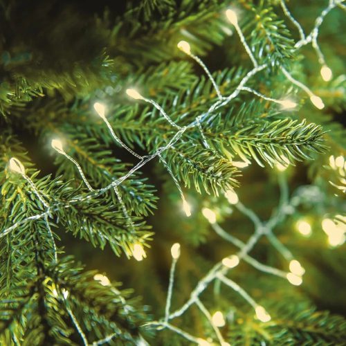 Dekortrend KDC 311 WW Beltéri hálózati tündérfény girland fényfüzér ezüst kábellel, 300 db MELEG FEHÉR LED-del, 3 m