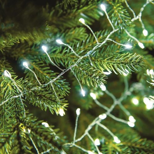 Dekortrend KDC 712 WH Beltéri hálózati tündérfény girland fényfüzér ezüst kábellel, 700 db HIDEG FEHÉR LED-del, 7 m