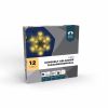 DekorTrend KDE 010 Beltéri elemes hópehely ablakdísz tapadókoronggal, 18 x 18 cm, 12 db MELEG FEHÉR LED-del