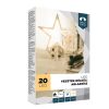 DekorTrend KDE 104 Beltéri elemes CSILLAG ABLAKDÍSZ, 20 db meleg fehér fényű leddel, 39 cm
