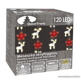   Design Dekor KDE 102 Beltéri LED-es MESESZÉP fényfüggöny, 120 db meleg fehér fényű leddel, 100 cm x 60 cm