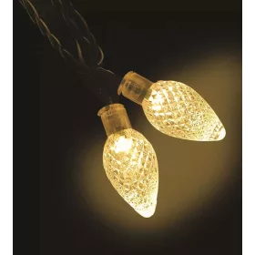   Design Dekor KDE 061 Kültéri 60 LED-es KRISTÁLYCSEPP fényfüzér, 12 m hosszú, zöld színű kábellel, meleg fehér fényű világítással