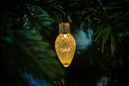 Design Dekor KDE 061 Kültéri 60 LED-es KRISTÁLYCSEPP fényfüzér, 12 m hosszú, zöld színű kábellel, meleg fehér fényű világítással