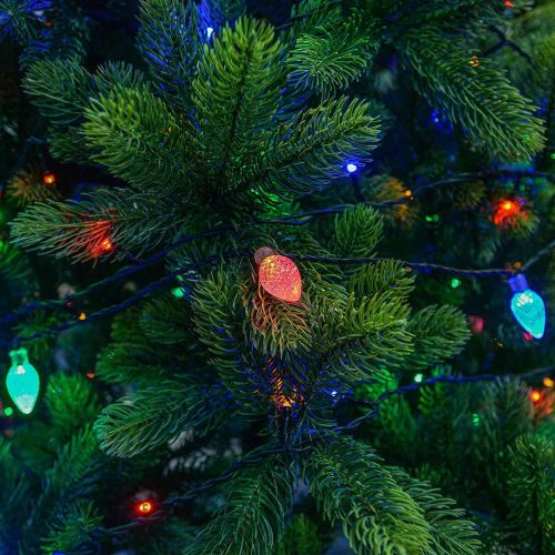 Design Dekor KDE 065 Kültéri 60 LED-es KRISTÁLYCSEPP fényfüzér, 12 m hosszú, zöld színű kábellel, színes (multi) világítással