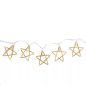   Dekortrend KDE 110 Beltéri elemes fém csillag motívumos dekorfüzér fényfüzér, 10 db MELEG FEHÉR LED-del, átlátszó kábel, 90 cm