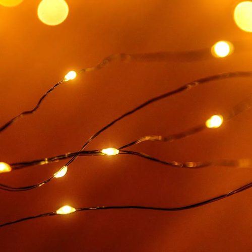 Dekortrend KDE 261 Kültéri hálózati tündérfény dekorfüzér fényfüzér, 1000 db MELEG FEHÉR LED-del, zöld kábellel, 50 méter