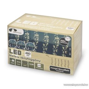   Design Dekor KDF 001 Kültéri LED-es METEOR FÉNYFÜGGÖNY mozgó fényeffekt funkció vezérlővel, 200 x 100 cm, 480 db hideg fehér LED-del