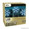 DekorTrend KDH 001 Kültéri LED-es HÓPIHE JÉGCSAPFÜZÉR, 270 cm hosszú, 9 db hideg fehéren világító hópihe