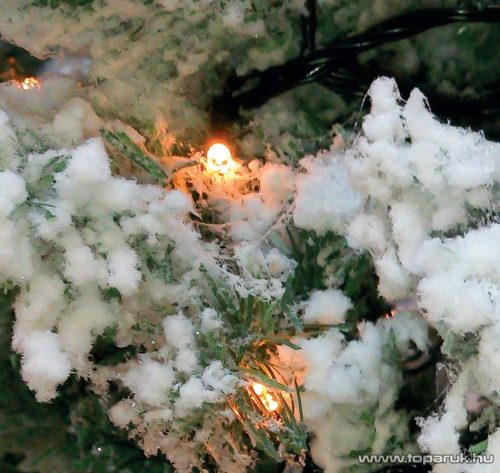 Design Dekor KDK 001 Kültéri toldható kontakt LED fényfüzér, 5 m hosszú, 50 db melegfehér LED-del